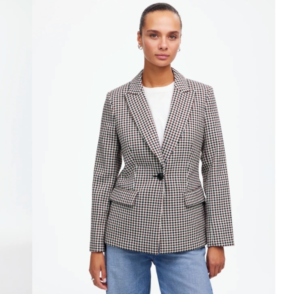 Madewell The Alston Wool Blend Fitted Business Casual Blazer Aroma Size 6 NWT